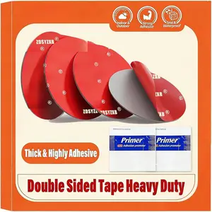 Adhesive Sticky Pads for Dash Cam, Heat Resistant Double-Sided Sticker Replacement for Suction Cup  Mounts, Ensures Secure Hold for GPS, Includes 4 Adhesion Promoter (4Pcs Round)
