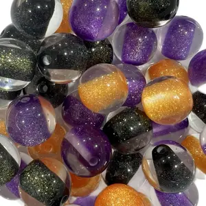 Galaxy Shimmer Bead 40pcs 15.5mm Multicolor Beaded Pens in Random Mix, Halloween Mix or Pink/Purple Mix for Crafting and Decoration Diy Charms Charm Accessory beads