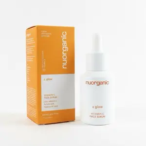 Nuorganic C Glow Vitamin C E Ferulic Acid Serum 30ml - Dark Spot Corrector for Brightening Skin & Hyperpigmentation - Organic Skincare