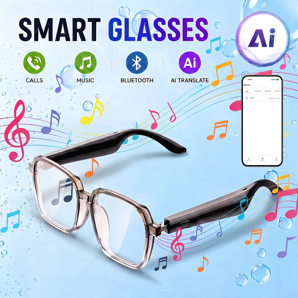 XG92 Smart Glasses, Wearable Electronic Device for Daily Use
