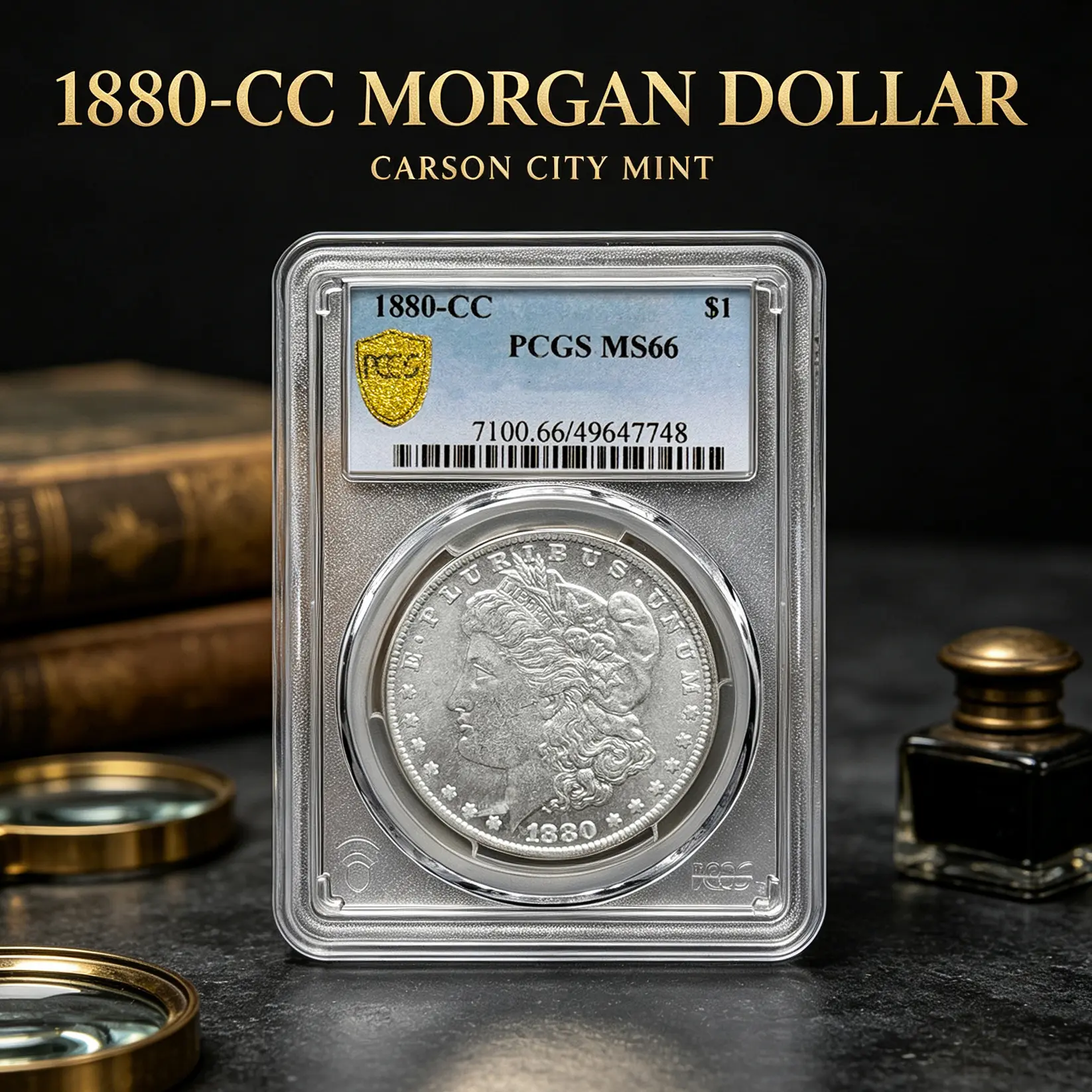 1880-CC Carson City Morgan Silver Dollar | PCGS Graded Rare Key Date Old West Collector Coin