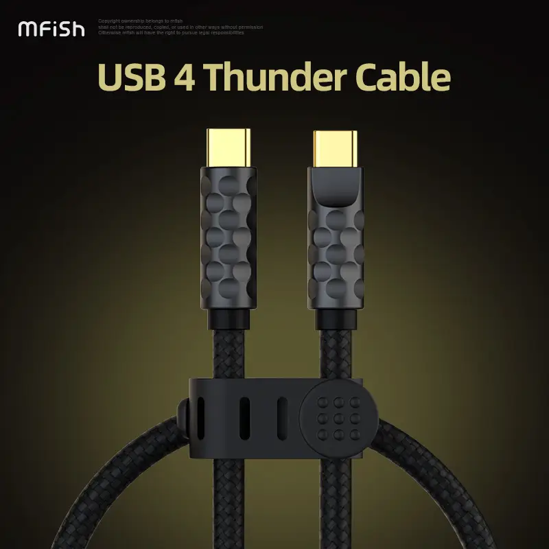 mfish USB 4 Cable, 240W Full-featured Type-C Cable, PD Fast Charging, Adapts to Apple iPad Notebook USB4 Devices Plug Electronic Cellphone Fast USB-C