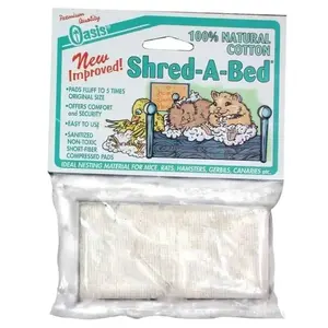 Oasis Shred-A-Bed Hamster Bedding White 2 In X 2 in, 6 pk