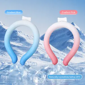 Neck Cooling Tube Wearable Cold - With Cold-Insulated Bag, Freezes Below 82.4°F/28°C, Summer Hot Weather Relief Essential, For Outdoor Sport/Indoor Use, Gift Option Activity Reusable Ice Pack(17.5X15x2.1cm)