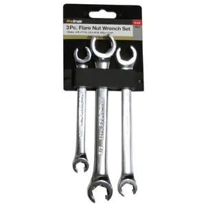 Pro-Grade  SAE Flare Nut Wrench Set - 3 Piece