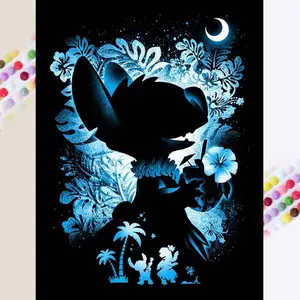 1 set of DIY diamond painting kit, 5D diamond art set, DIY decoration silhouette mosaic, diamond art, DIY art home decoration