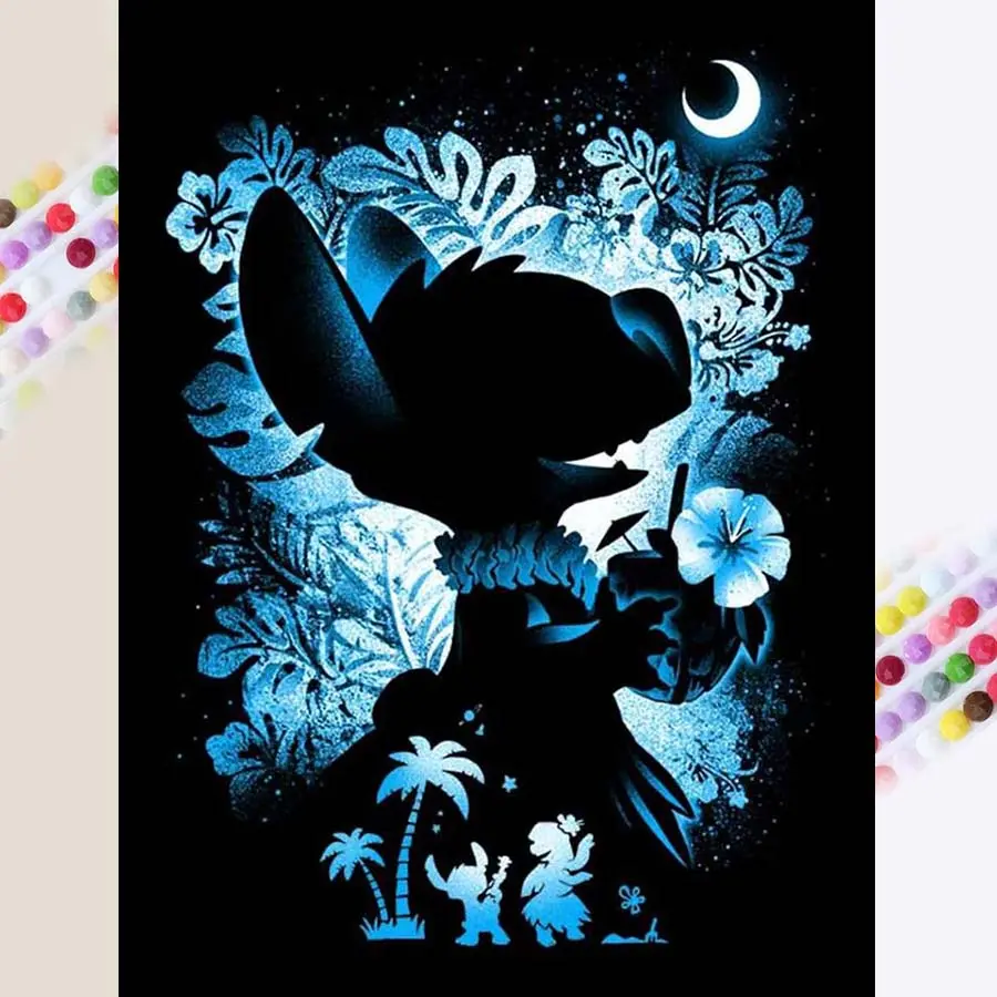 1 set of DIY diamond painting kit, 5D diamond art set, DIY decoration silhouette mosaic, diamond art, DIY art home decoration