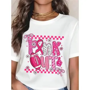 Breast Cancer Bundle T-Shirt, In October We Wear Pink T-Shirt, Preppy Breast Cancer T-Shirt, Pink Ghost T-Shirt, Football Breast Cancer T-Shirt, Pink Ribbon T-Shirt