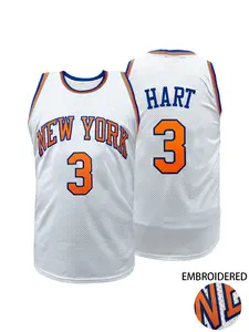 #3 New York Retro Basketball Jersey Unisex Embroidered Mesh Sleeveless Sports Shirt for Hip Hop Theme Party Daily Outfit