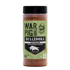 War Pig BBQ Bullzooka Elite BBQ Rub - Savory Spice  11.5 oz - Savory TX Beef - Perfect for Brisket Steak & Chicken