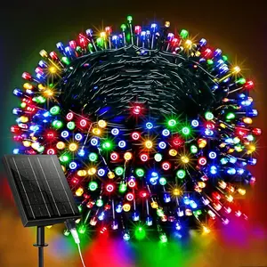 200 LED Solar Fairy Lights Outdoor Waterproof, Touch Control, Multi-Color, Perfect for Christmas Halloween Easter Decorations