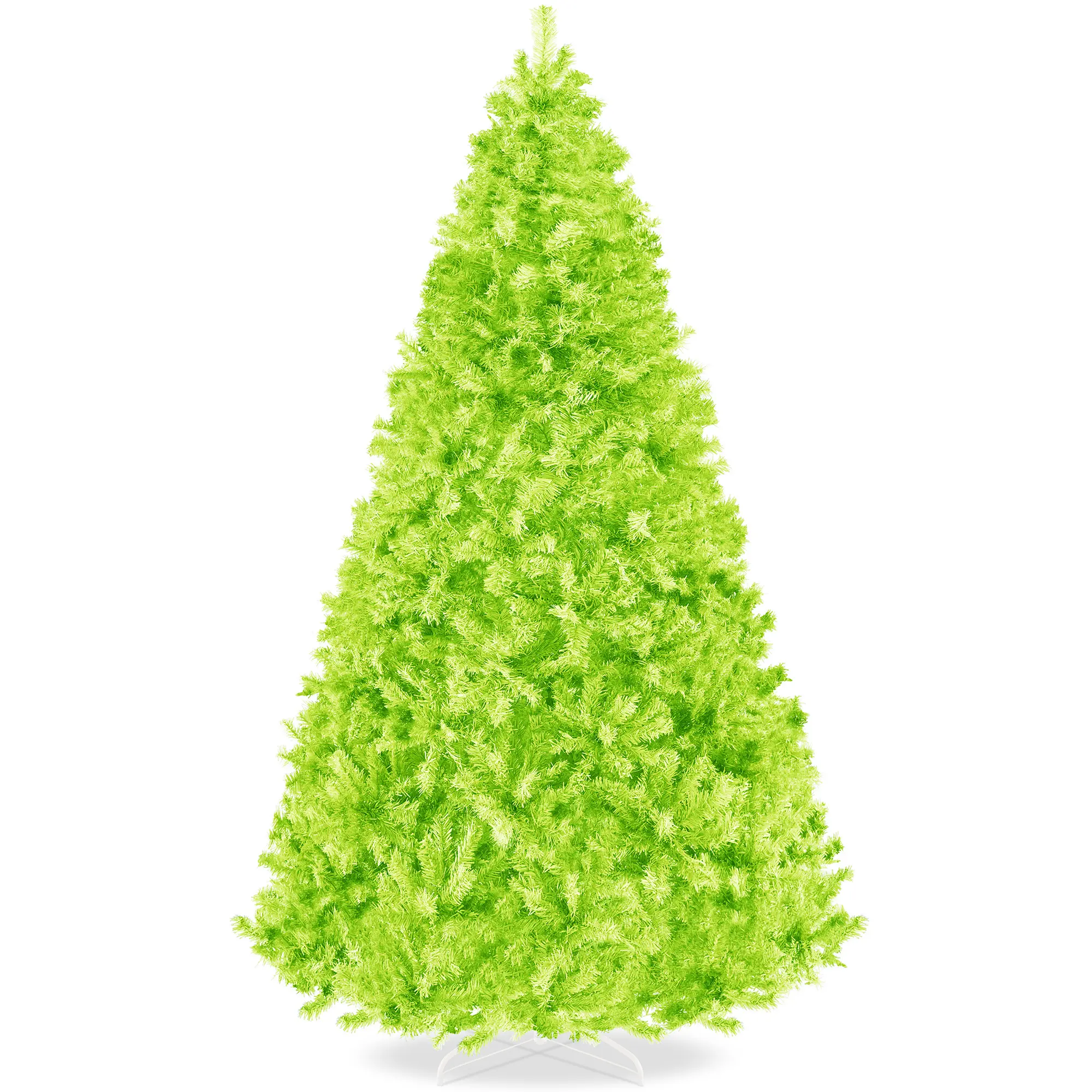 Best Choice Products Artificial Christmas Tree, Premium Unlit Pine Design, Dense Branches  w/Easy Assembly - Lime Green