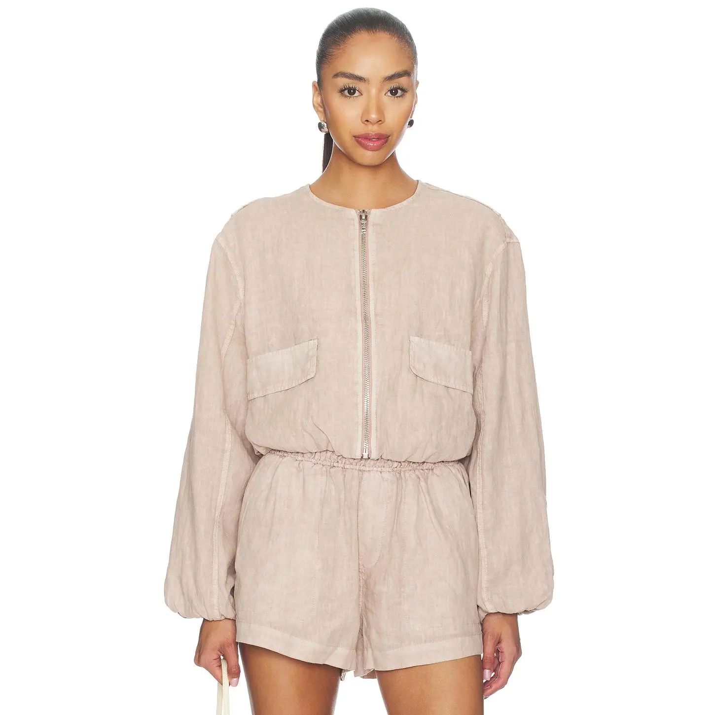 BLANKNYC Long Sleeve Jacket in Read My Lips