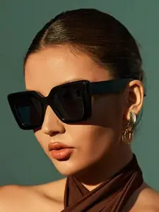 Trendy Square Minimalist Sunglasses, Men's & Women's Eyewear, PC Frame Material, All-Season Wear, Plain Design, Casual Style