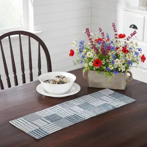 Farmstead Blue Quilted Table Runners
