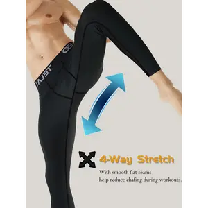 4 Pack Thermal Compression Pants - Men's Fleece Lined Athletic Leggings for Cold Weather Baselayer Winter Gear - Soft, Breathable, Moisture-Wicking, Quick-Drying, Thermal Insulation, and Comfortable Sports Tights