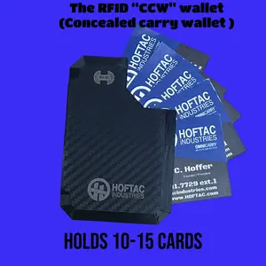 HOFTAC Industries CCW Wallet - The Credit Card Wallet EDC Wallet Fits Up to 10 Cards with RFID Blocking Material Inside