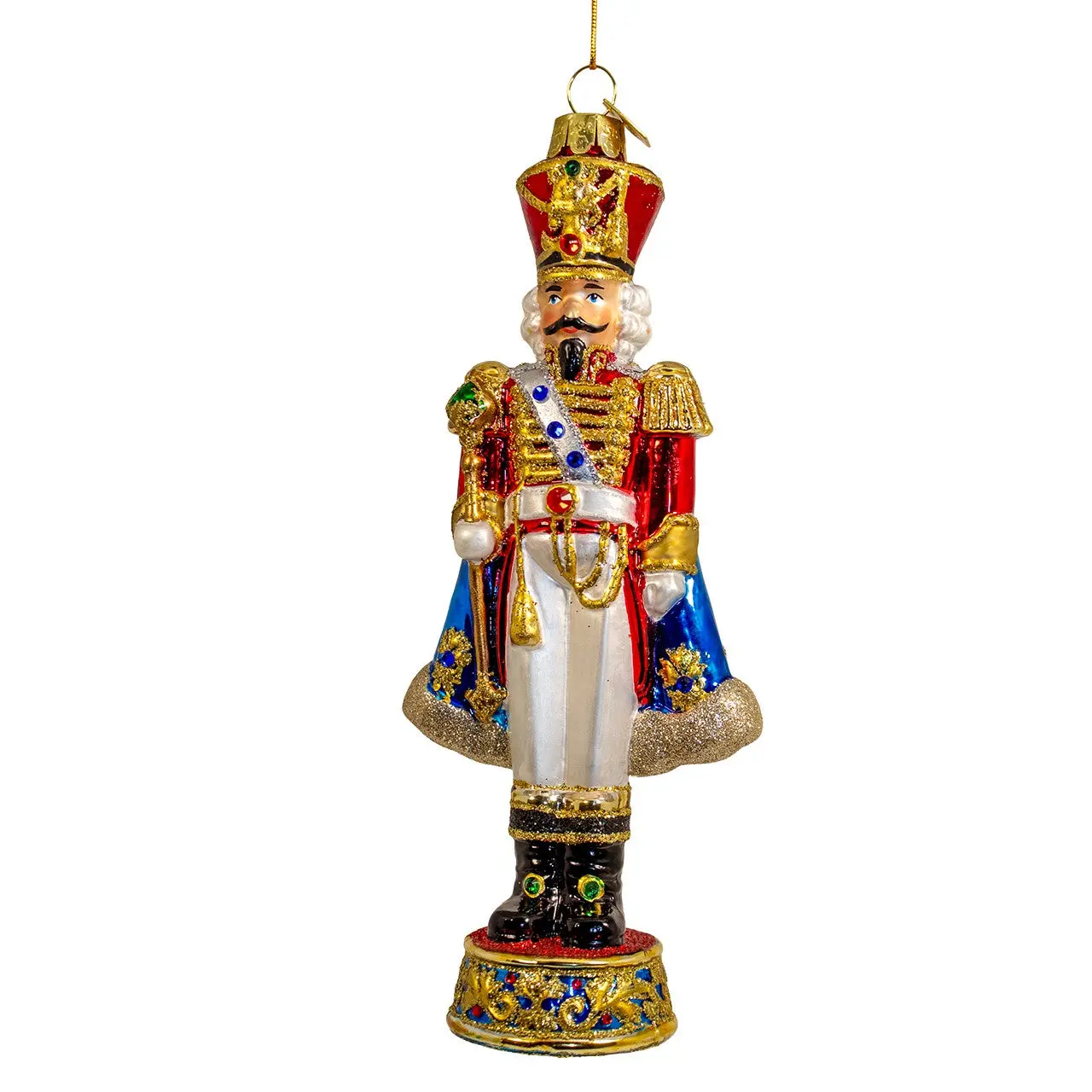 Kurt Adler Bellissimo Glass Elegant Nutcracker Ornament #BELL0061