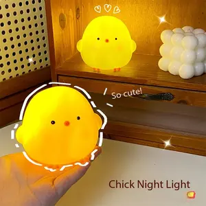 3 Cute Chicken LED Night Lights for Kids, Soft Glow Battery-Powered, Ideal for Bedroom, Office, Christmas, Halloween Gifts