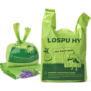 100 Count Poop Bags for Dogs with Handles Extra Thick Strong Leak Proof Doggie Waste Bag for Waste Cleanup Outdoor Puppy Walking and Cats Litter