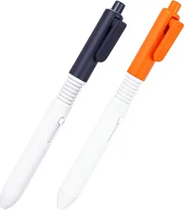 Pen That Sprays Water, Water Spary Kids Toy Pen, 2 in 1 Funny Prank Retractable Pens for Pranks and Tricks, Writing and Spraying, Blue & Orange, 2pcs