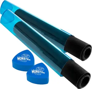 Monster Protectors Playmat Tube Prism-Shaped Play Mat Tube (Blue Translucent) - Won't Roll, Easy in and Out Design (2 Pack)