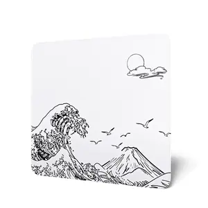 MAMBASNAKE×Attack Shark CM05 Contour Glass Gaming Mousepad,Nano-Micro-Etched Texture, Tempered, Smooth Glass Surface,High Accuracy,Fast-Moving,Anti-Scratch, PU Leather Super Non-Slip Base,Large Size 450×400mm