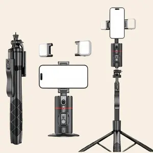 Desktop Selfie Stick Gimbal, 360° Adjustable Selfie Stick with Tripod, Cellphone Camera Stabilizer Travel Tripod Stand for Live Streaming, Mobile, Tripod Light Vlogging Kit, Smartphone Rotating Stand, Smartphone Camera Accessories