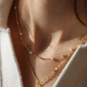 EVRY JEWELS Gold or Silver Plated Women's Hypoallergenic Dreamy Necklace