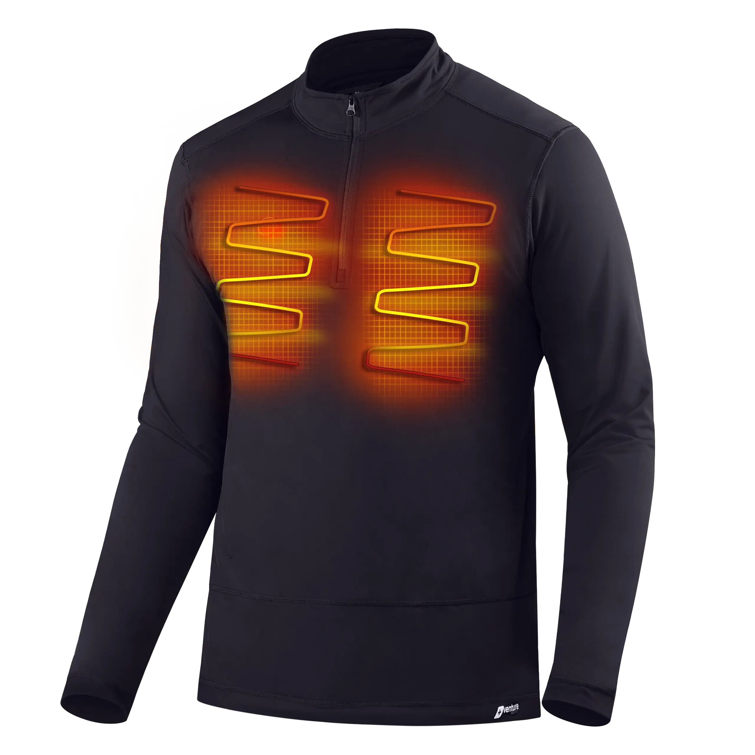 men's sweatshirt 1/4 zip pullover for men Heated Shirt with Battery Pack Included - App Control Thermal Long Sleeve 7.4V