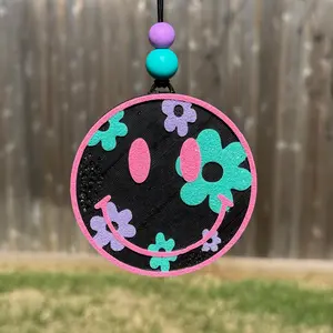 Smiley with Flowers Freshie