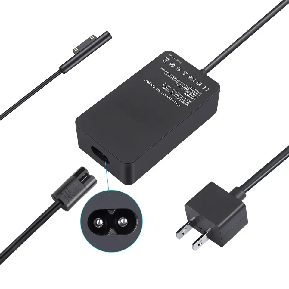 Microsoft Surface Pro 4 5 1800 1769 44W 15V 2.58A AC Adapter Charger ...