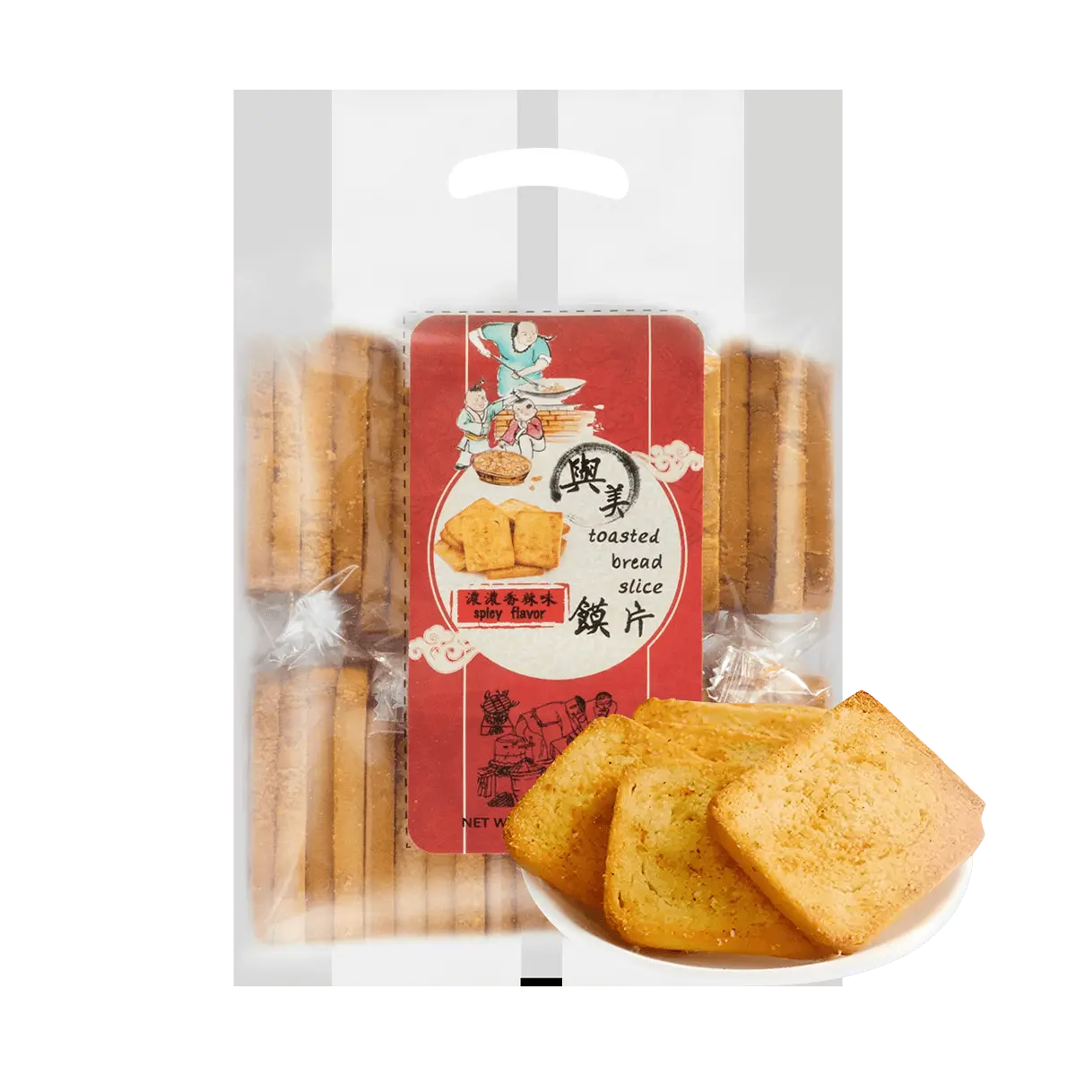 YUMEI Spicy Roasted Flatbread Crisps - Savory Snack, 308g