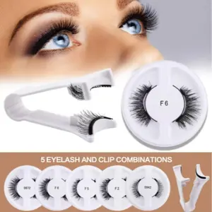Magnetic False Eyelashes Set with Clip, Reusable Natural Look, No Glue Needed, 5 Pairs, Easy to Apply, Perfect for Daily Use