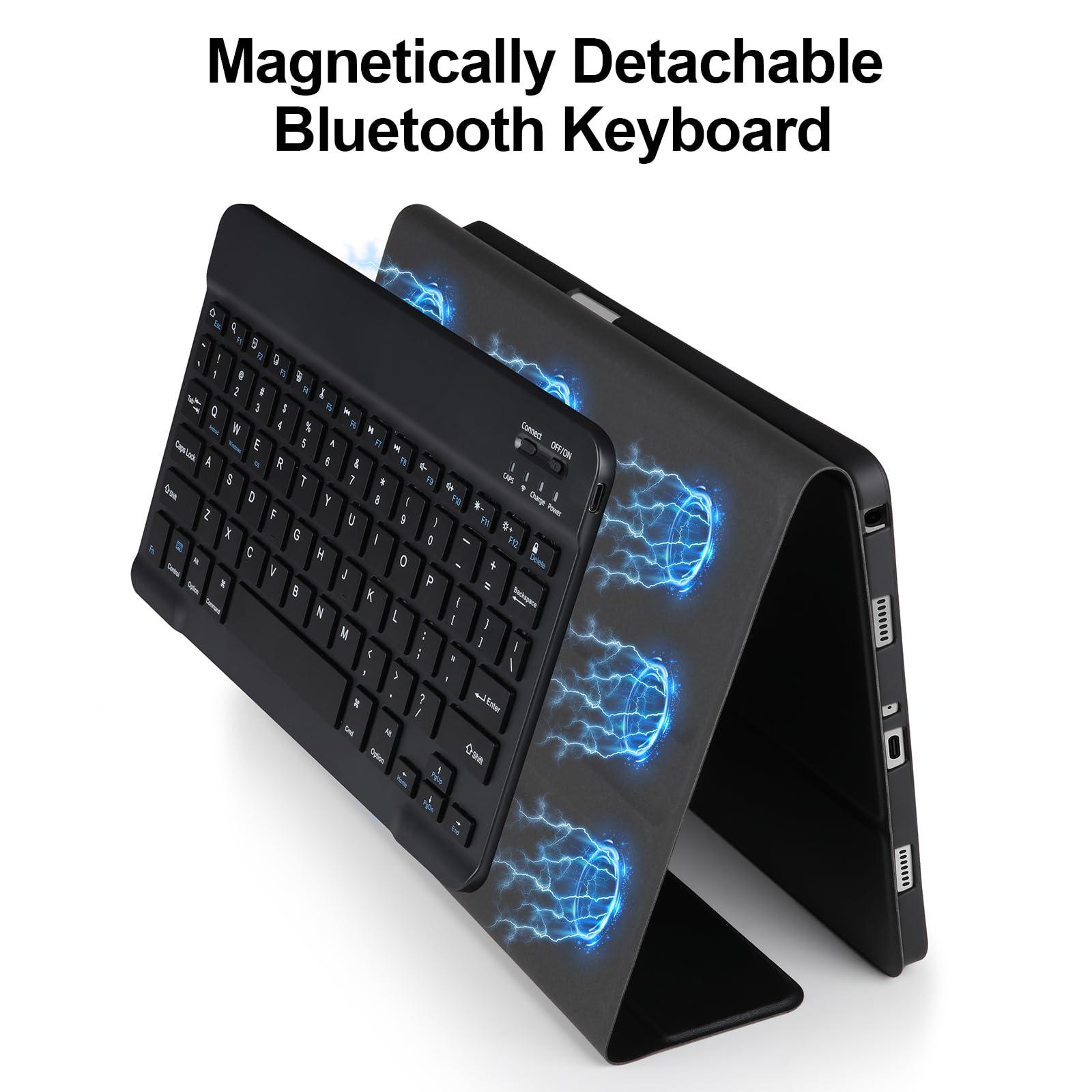 Keyboard Cover Case With Mouse for Samsung Galaxy Tab A9 Plus 11 inch Tablet, Magnetic Detachable Bluetooth Keyboard With Mouse for Samsung Tab A9+ 2023(SM-X210/X216/X218), Built-in Pencil Holder, Tablet