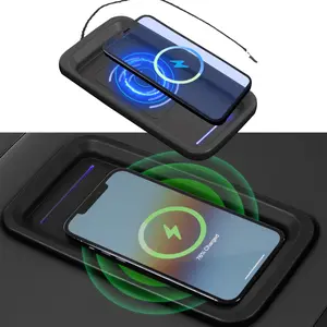 [Fits 15-26 Silverado & Sierra 1500 2500HD 3500HD] Wireless Charger Compatible with 2015-2026 Chevy Silverado 15W Fast Charging Wireless Charger Pad Full Console Upgraded Replacement for 2015-2026 Chevy Silverado GMC Sierra Accessories