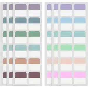 240 count Sticky Index Tabs, Colored Book Sticky Tabs for Notebooks, Repositionable Page Tabs for Notebooks File Classification,12 Colors (1 Inch)