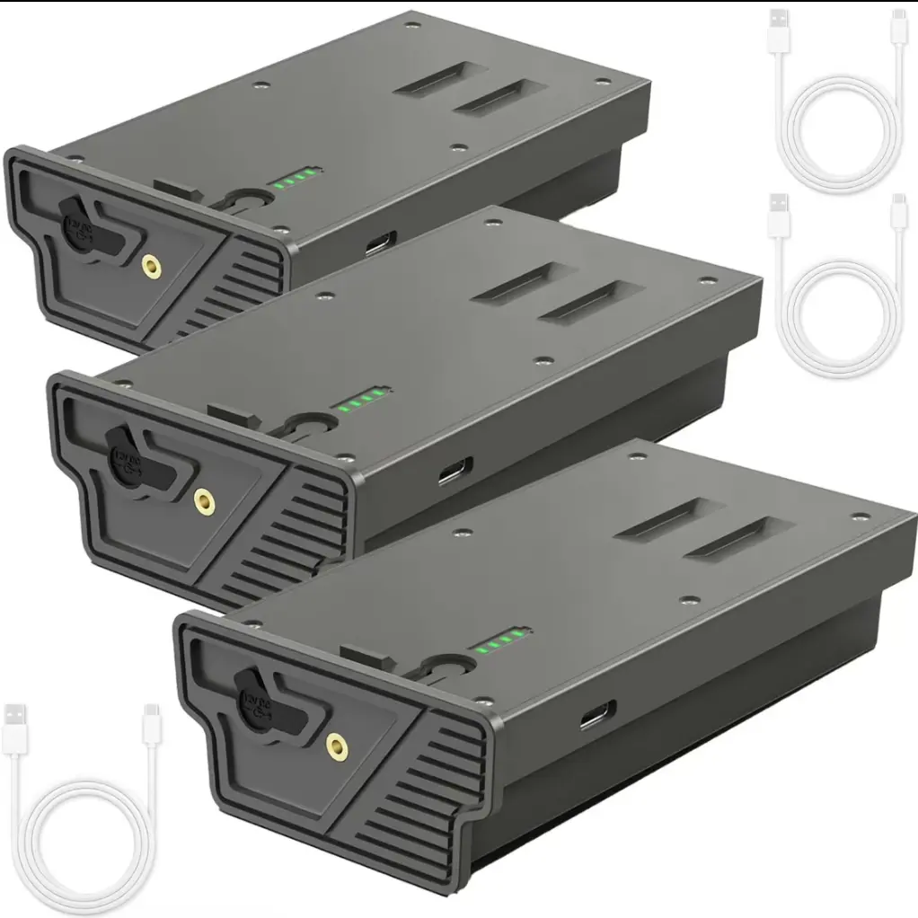 6000mAh Lithium Battery Upgraded Battery Pack for Hunting Cameras Compatible with X, X Pro, X Gen 2.0, XB, SK Series Equipped with Solar Charging System with Charger Suitable for Outdoor Shooting