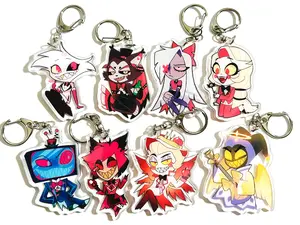 Hazbin Hotel charms keychains - Alastor, Vox, Angel Dust, Husk, Charlie, Vaggie, Adam, Lucifer, Niffty, Val, Lute, Sir Pentious