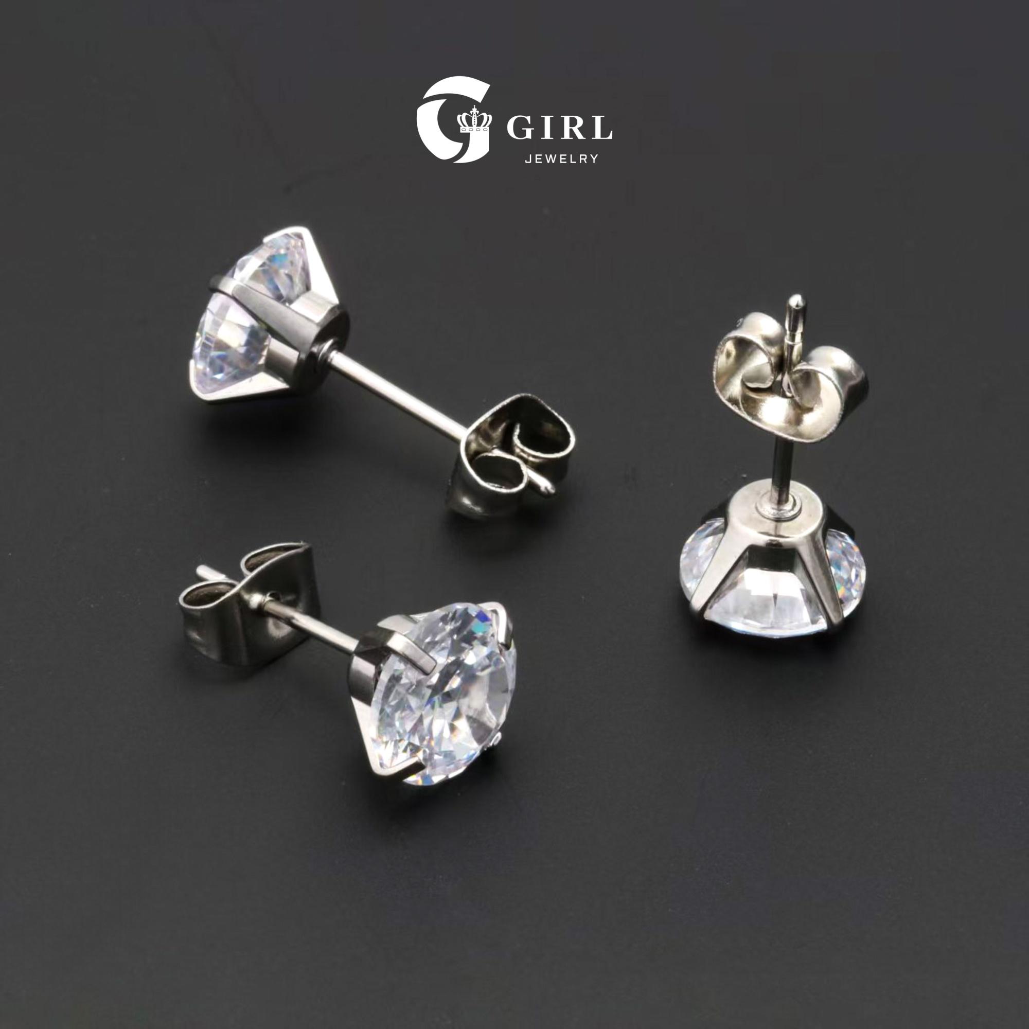 6 Pairs Stud Cubic Zirconia Earrings Set( 3-8mm), Stainless Steel Hypoallergenic Cubic Zirconia Earrings Chic Gorgeous Jewelry As Gift for Girlfriend, Elegant Minimalist Earrings 6 Pairs Stud Cubic Zirconia Earrings Set( 3-8mm), Stainless Steel Hypoallergenic Cubic Zirconia Earrings Chic Gorgeous Jewelry As Gift for Girlfriend, Elegant Minimalist Earrings