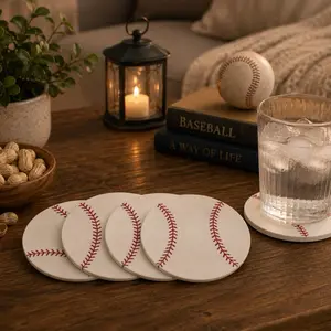 Baseball 4pc Coaster Set