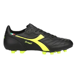 diadora Mens Brasil Italy Og Light Plus Multi-Density Polyurethane Firm Ground Soccer Cleats Cleated, Firm Ground - Black