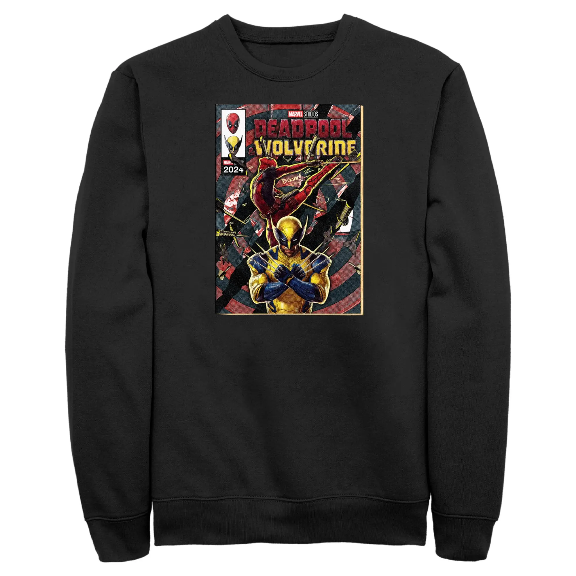 Men's Marvel: Deadpool & Wolverine Action Poster Sweatshirt