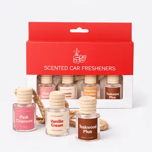 Hanging Car Air Freshener, Car Fragrance Set, Fragrance Oil Diffuser with Essential Oils, Long-Lasting Aromatherapy Scents, 4 Pack for Automobiles