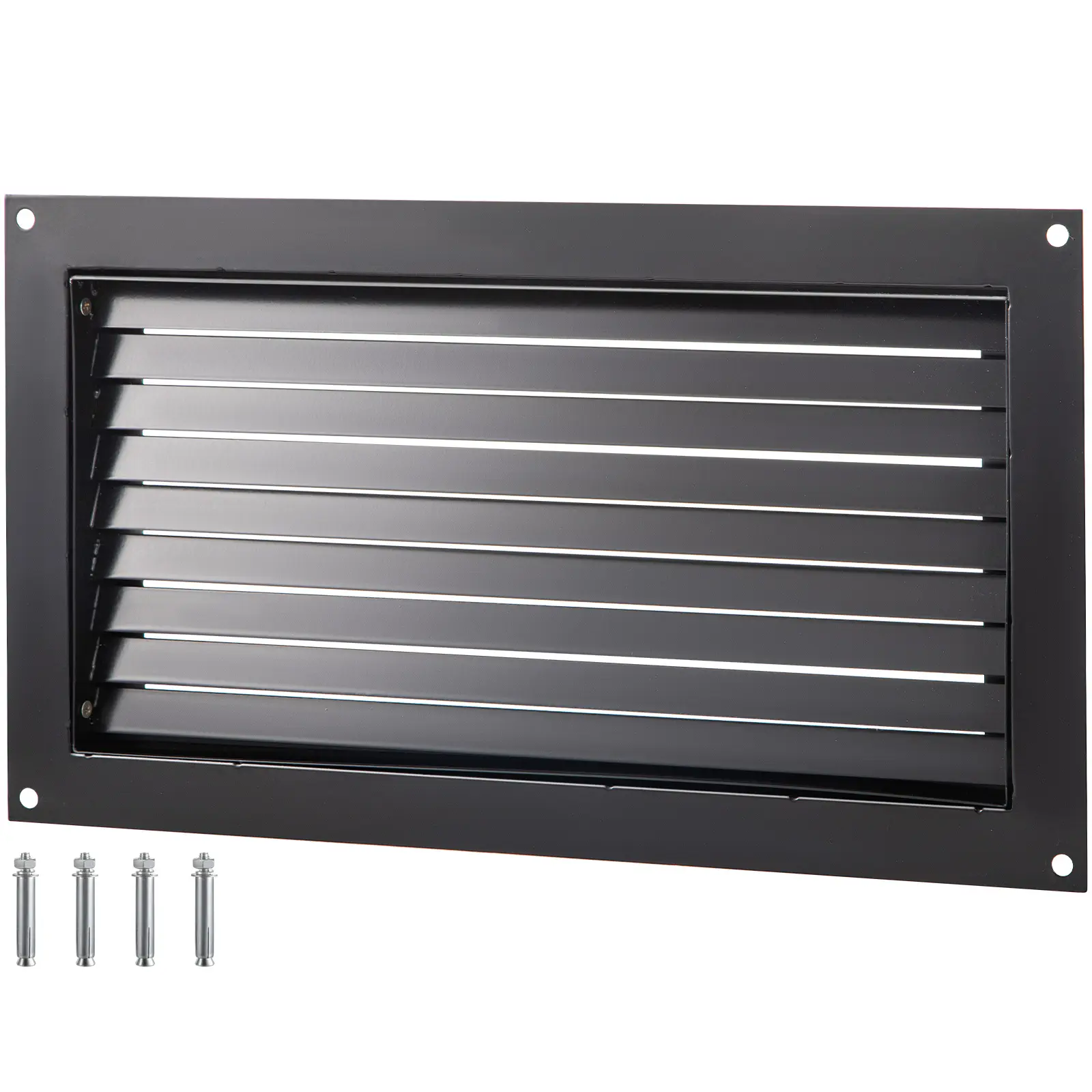 【Summerfinds】VEVOR Foundation Flood Vent 8\" Height x 16\" Width Flood Ventto Reduce Foundation Damage and Flood RiskBlackWall Mounted Flood Ventfor Garages & Full Height Enclosures