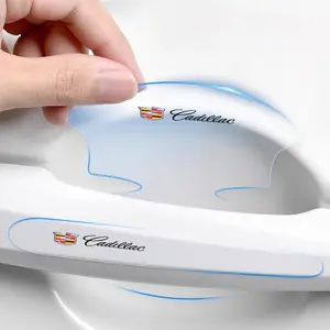 8Pcs TPU Car Door Bowl Anti-scratch Stickers Protection Decals Film Auto Decorative Accessories For Cadillac Escalade CTS ATS XTS CT4 CT5 XT5 XT4 XT6 CT6 Lyriq SRX ELR Celestiq EXT XLR