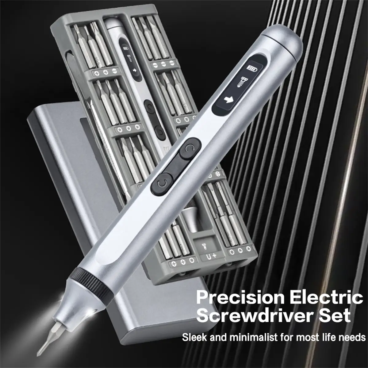 Mini Screwdriver, 52 in 1 Precision Electric Screwdriver Set with 48 Magnetic Bits, Rechargeable Power Torque Repair Tool Kit with Led Lights for ipad