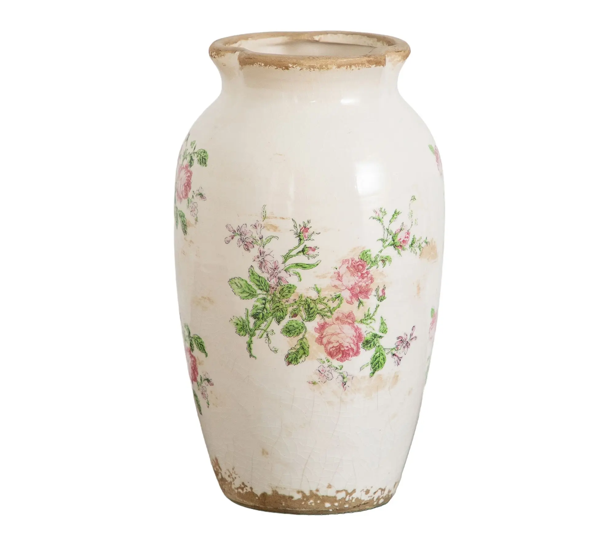 10-in Ceramic Flower Print Urn by Nearly Natural 10-in Ceramic Flower Print Urn by Nearly Natural