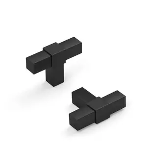 goldenwarm 18 Pack Black Cabinet Knobs Kitchen Cabinet Knobs Matte Black Drawer Knobs Black Knobs for Cabinets, Zinc Alloy, Single Hole Knob