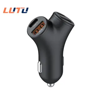 Super Fast Car Chargers plugs car New Y-shaped car charger fast charging four-port 78W car charger super fast charging car full-protocol mobile phone charger usb type c port car charger girly car accessories